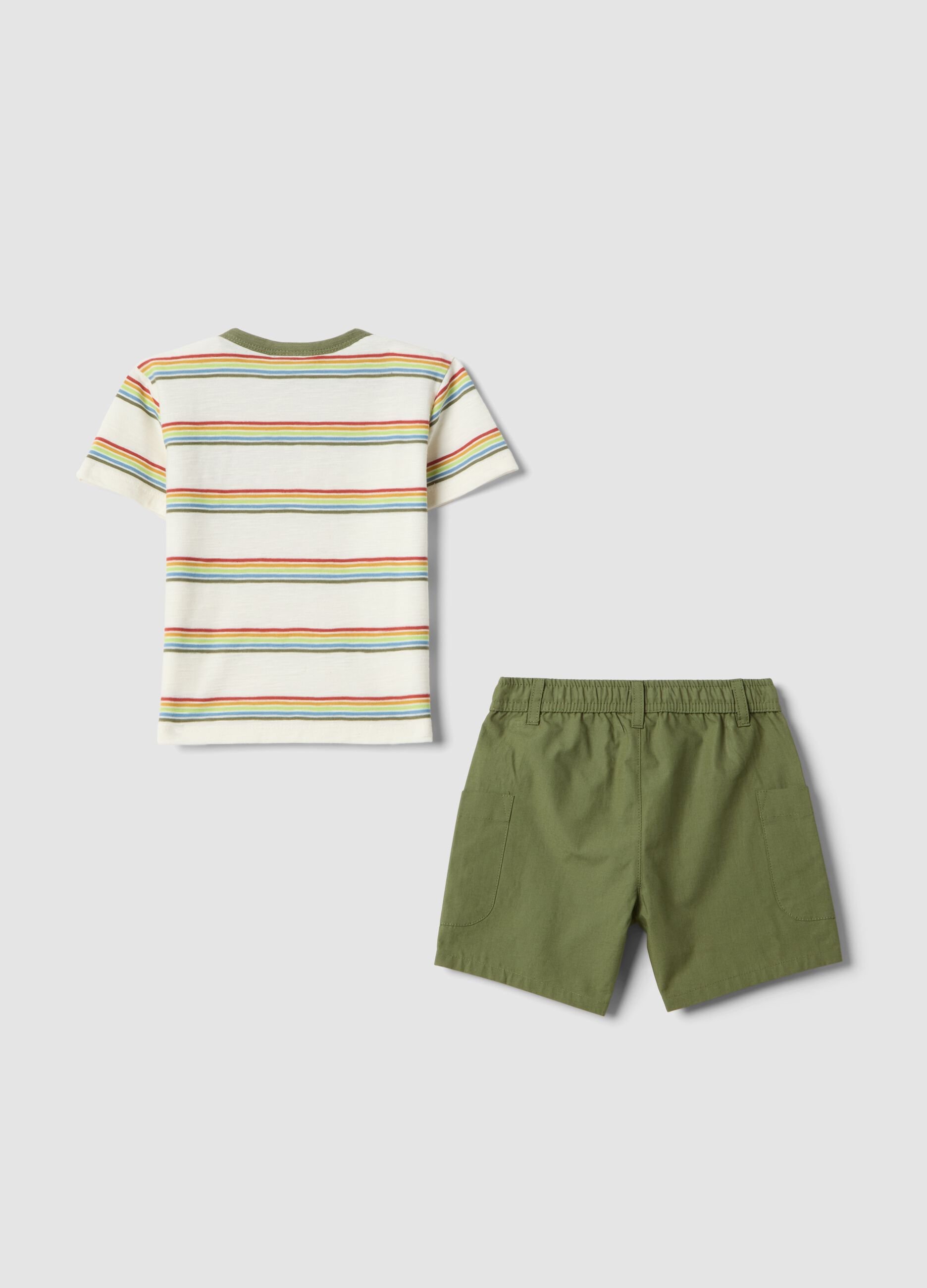 Multicolour pure cotton boys&rsquo; set with lion patch
