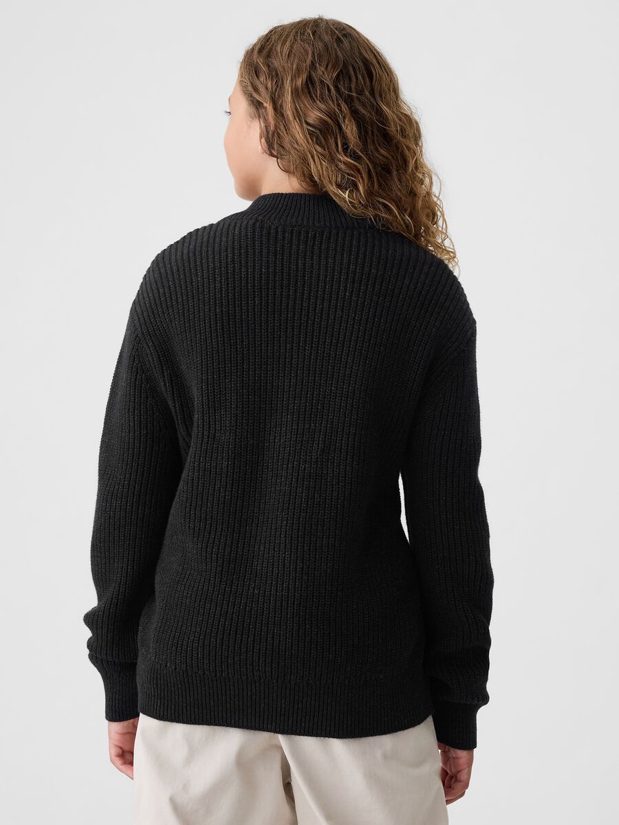 Mock neck pullover with half zip_2