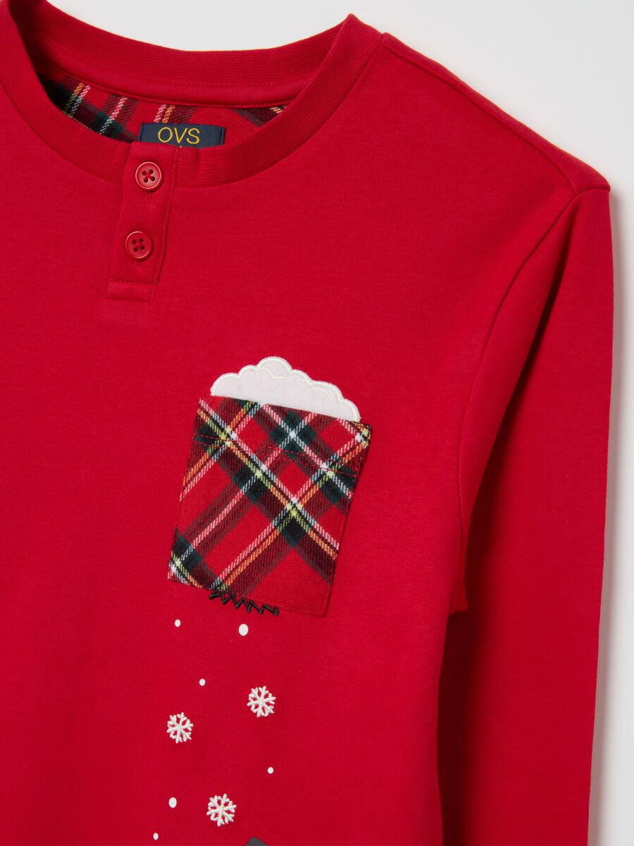 Kids' multicolour Christmas pyjama in pure cotton, regular fit_2