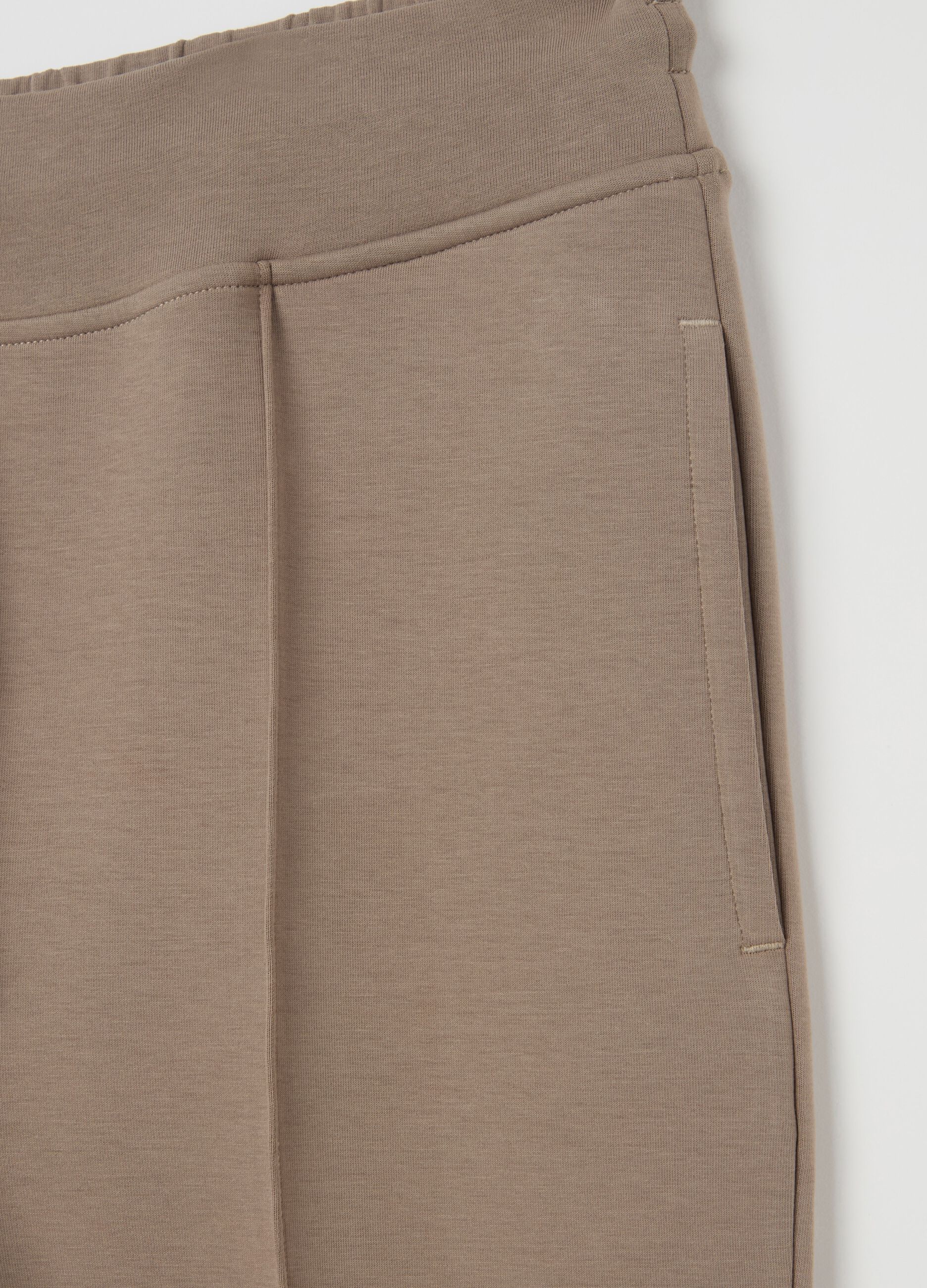 Technical fabric joggers with drawstring