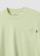 Green pure cotton T-shirt with chest pocket_5