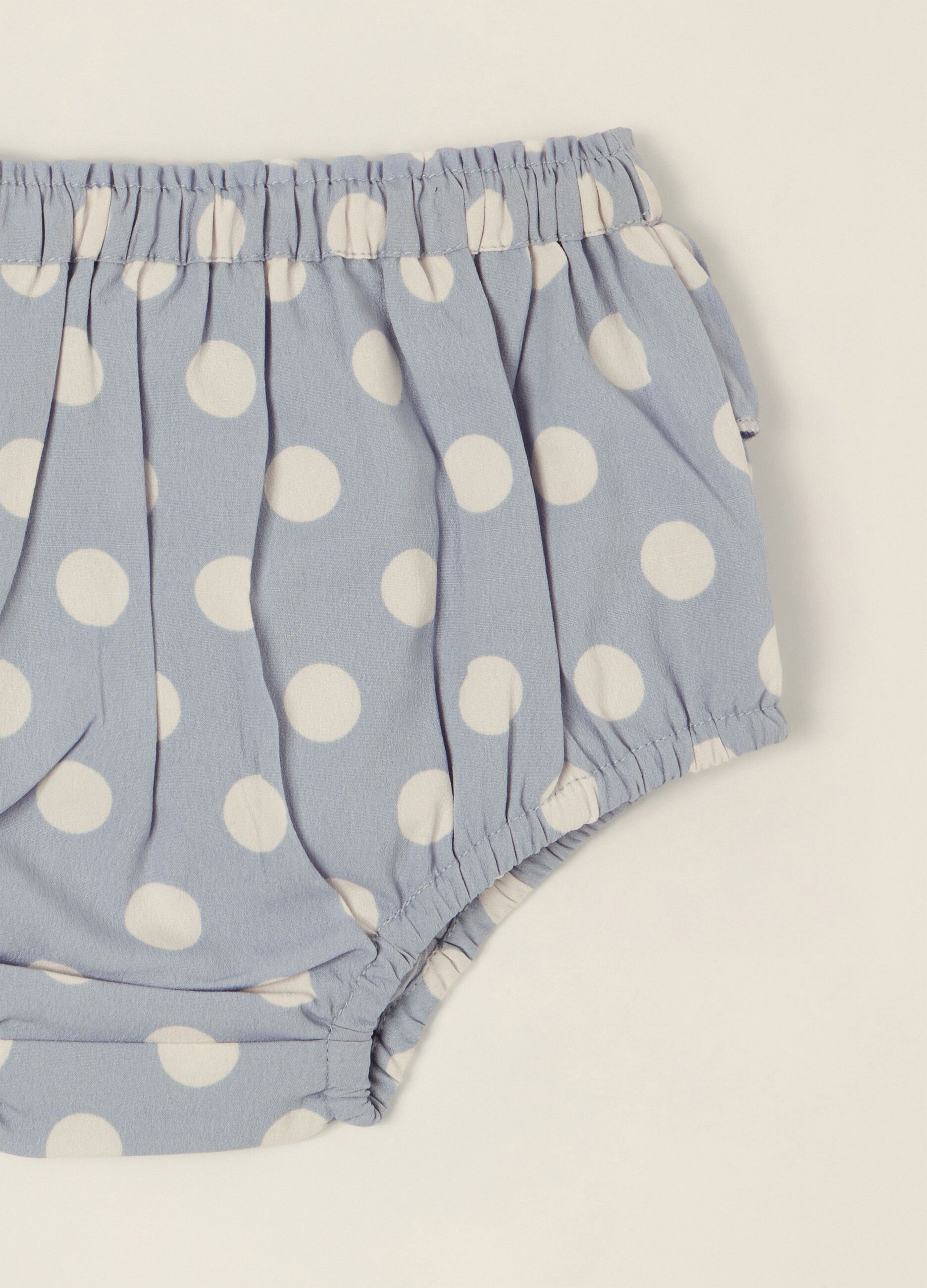 Baby girl&rsquo;s blue polka-dot dress