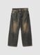 Vintage Wide-Leg Denim in Dark Blue_0