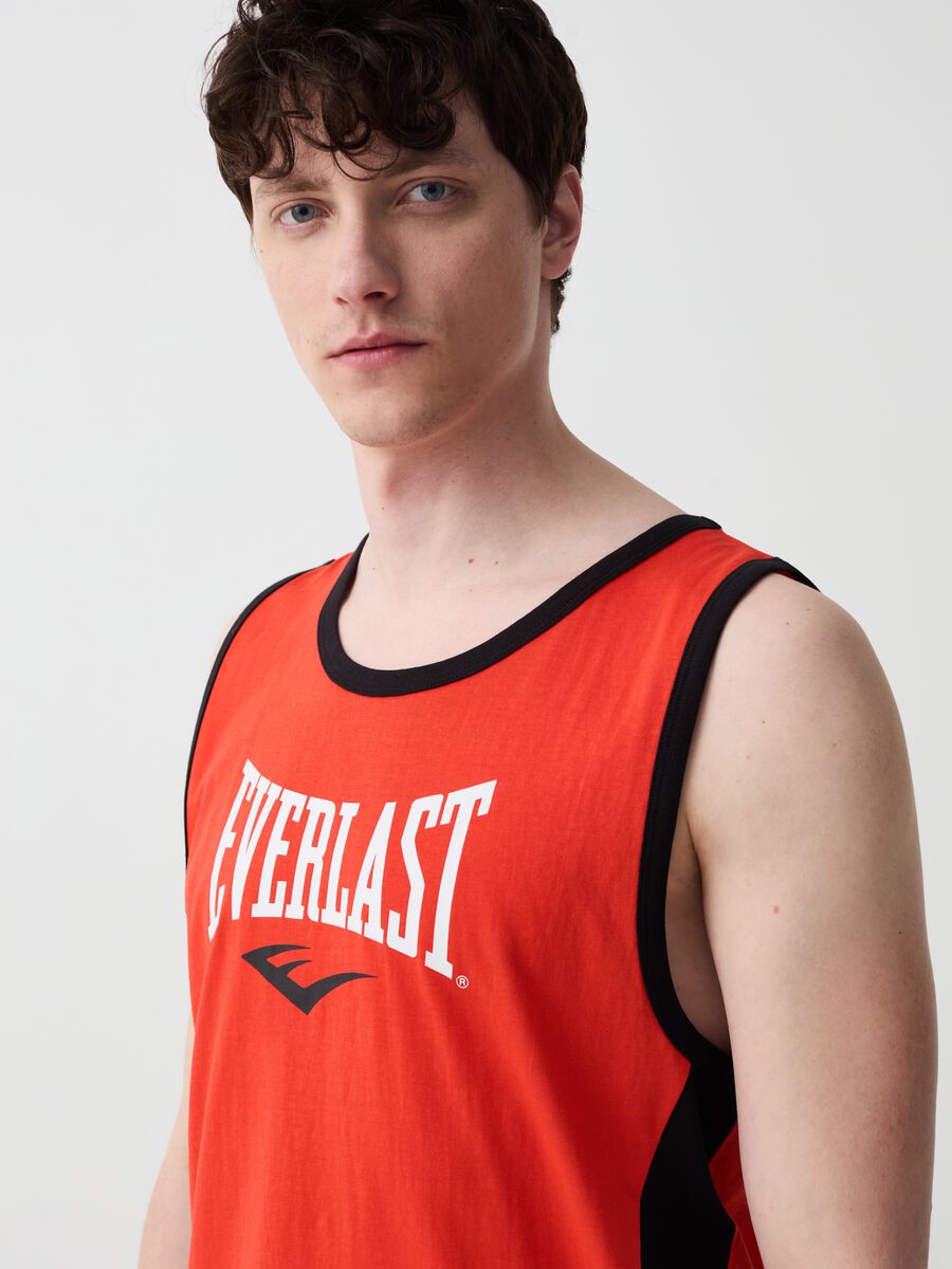 Tank top with contrasting edging and logo print_1