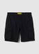 Men&rsquo;s black regular fit Bermuda shorts in 100% cotton_4