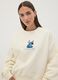 Beige pure cotton sweatshirt with Stitch print_2