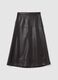 Long Brown Skirt with Side Pockets_4