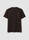 Brown crew-neck T-shirt in pure Supima cotton, regular fit_1
