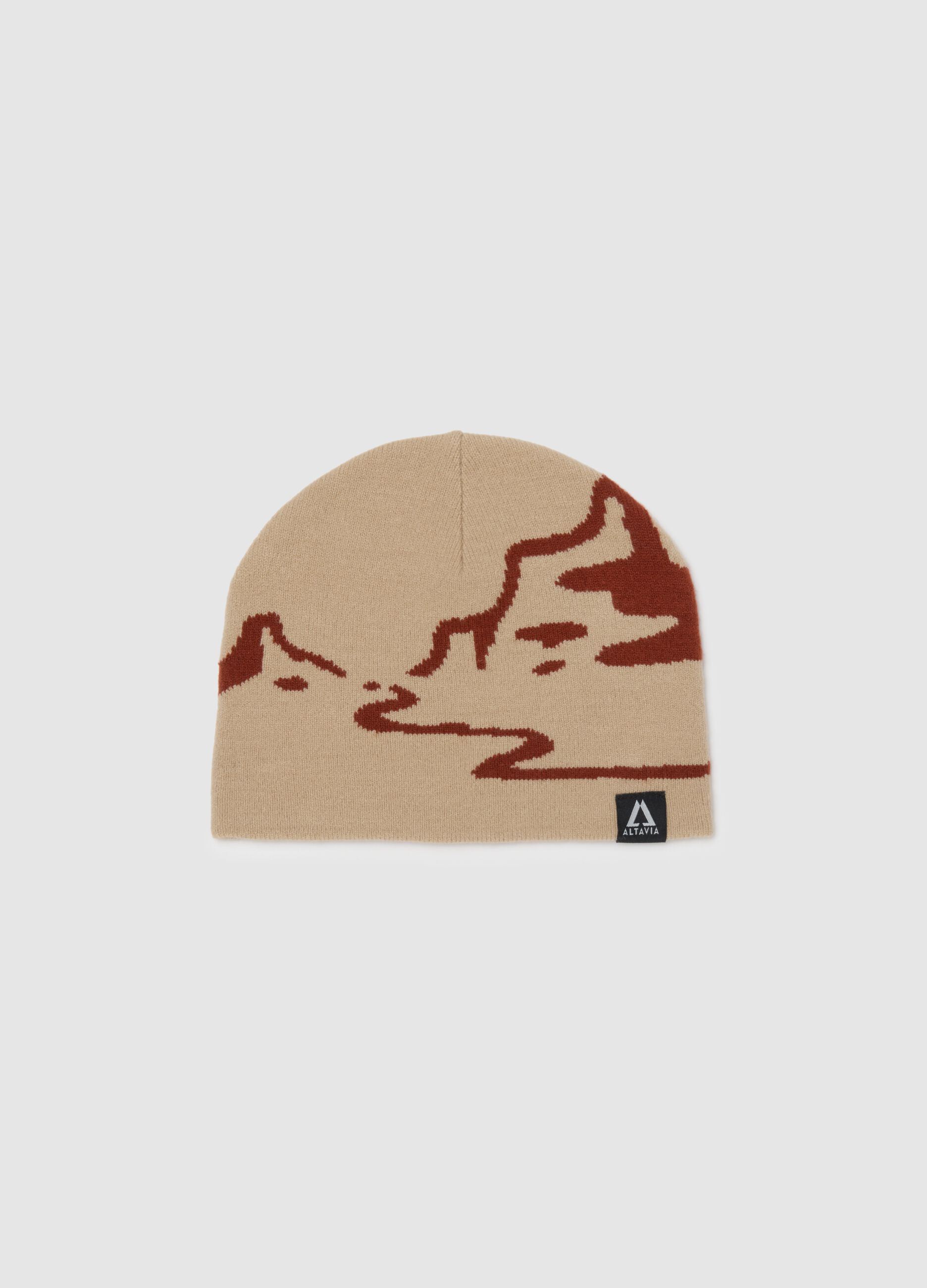 Jacquard Hat with Contrasting Graphic Pattern ALTAVIA WITH DEBORAH COMPAGNONI