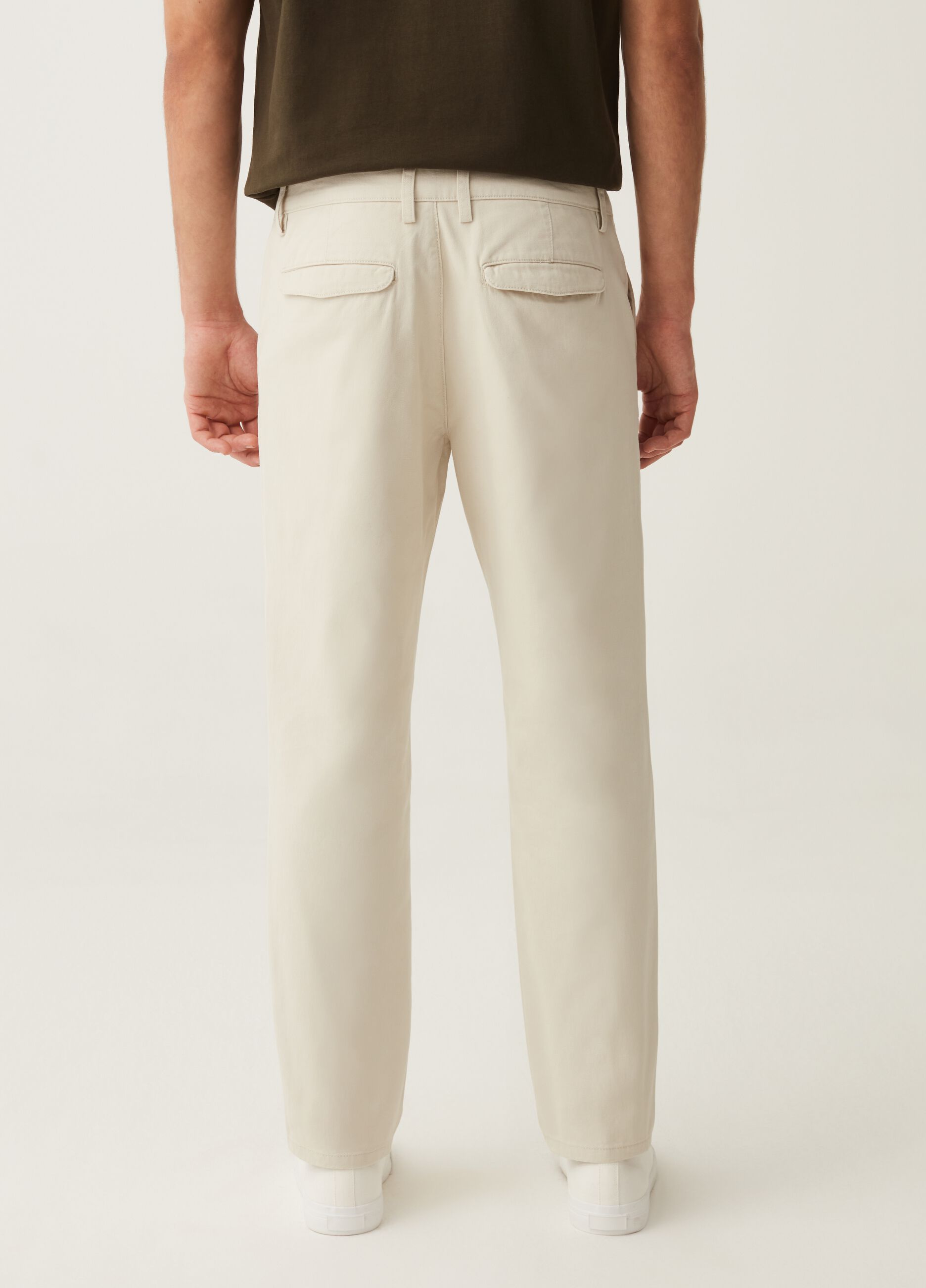 Pantalone chino in twill di cotone_2
