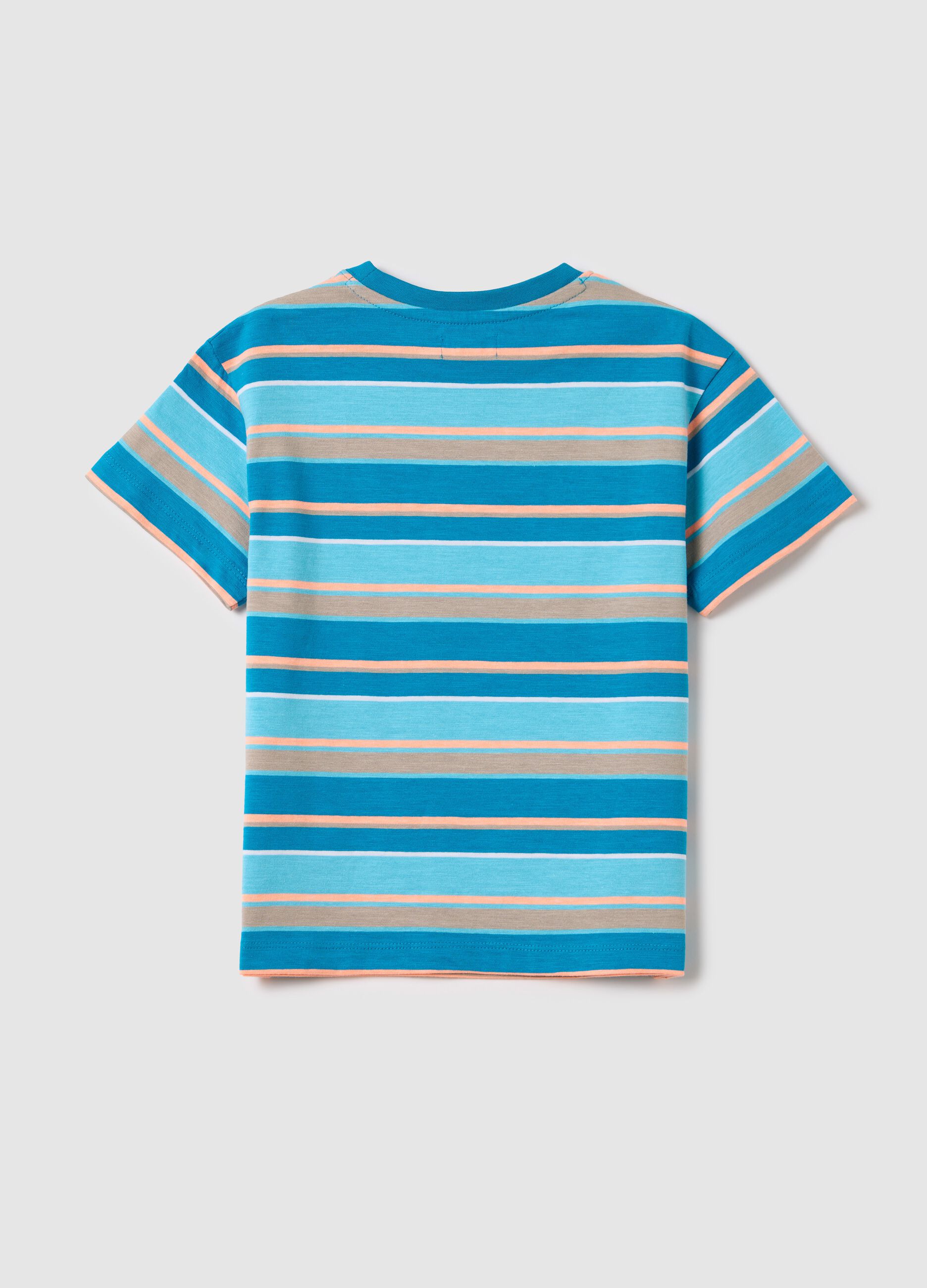 Boys’ multicoloured over-fit T-shirt in cotton blend