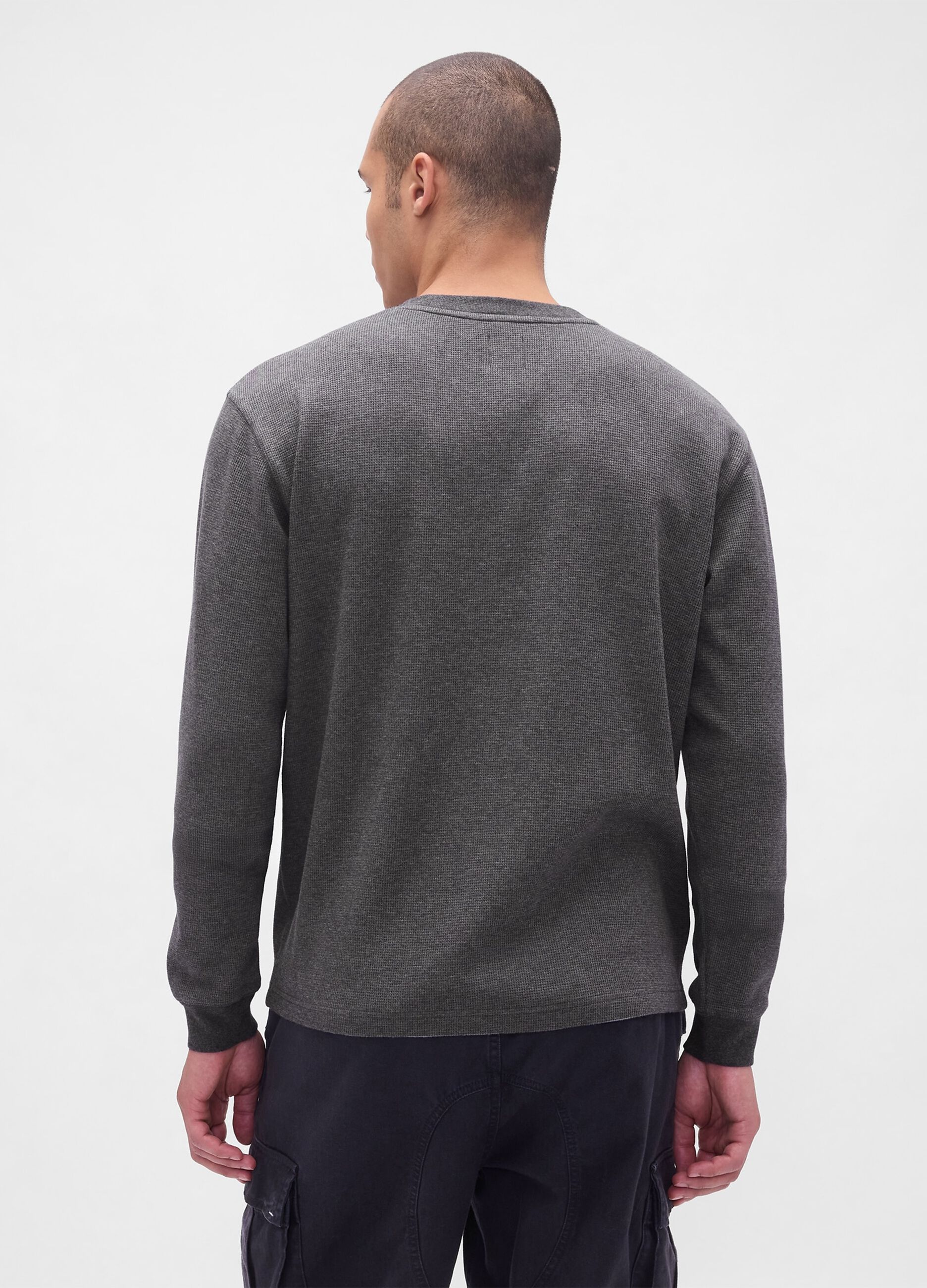 Grey Stretch Long Sleeve Top