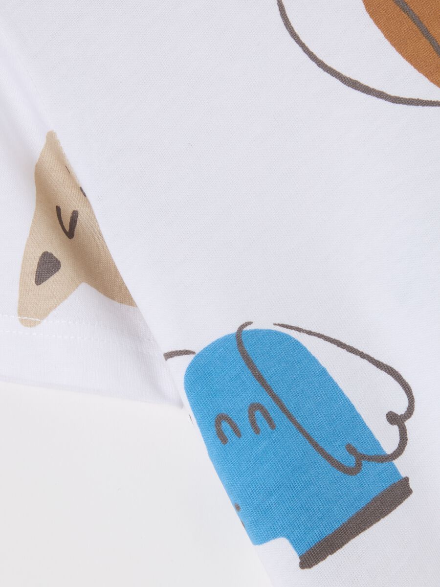 Cotton T-shirt with puppy print_2