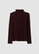 Purple stretch viscose crew-neck top, regular fit_2