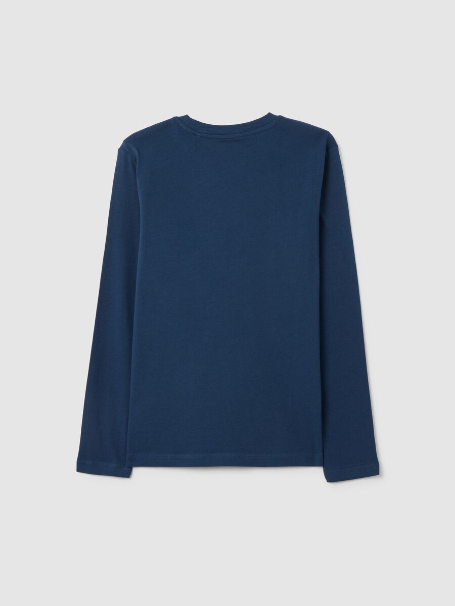 Boys' Long Sleeve T-shirt in Blue Jersey_4