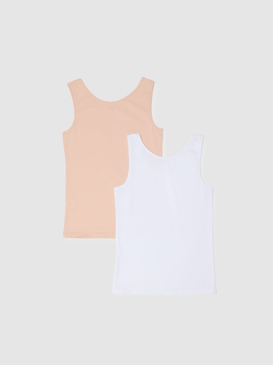 Bipack di canottiere da ragazza in cotone multicolor regular fit_1