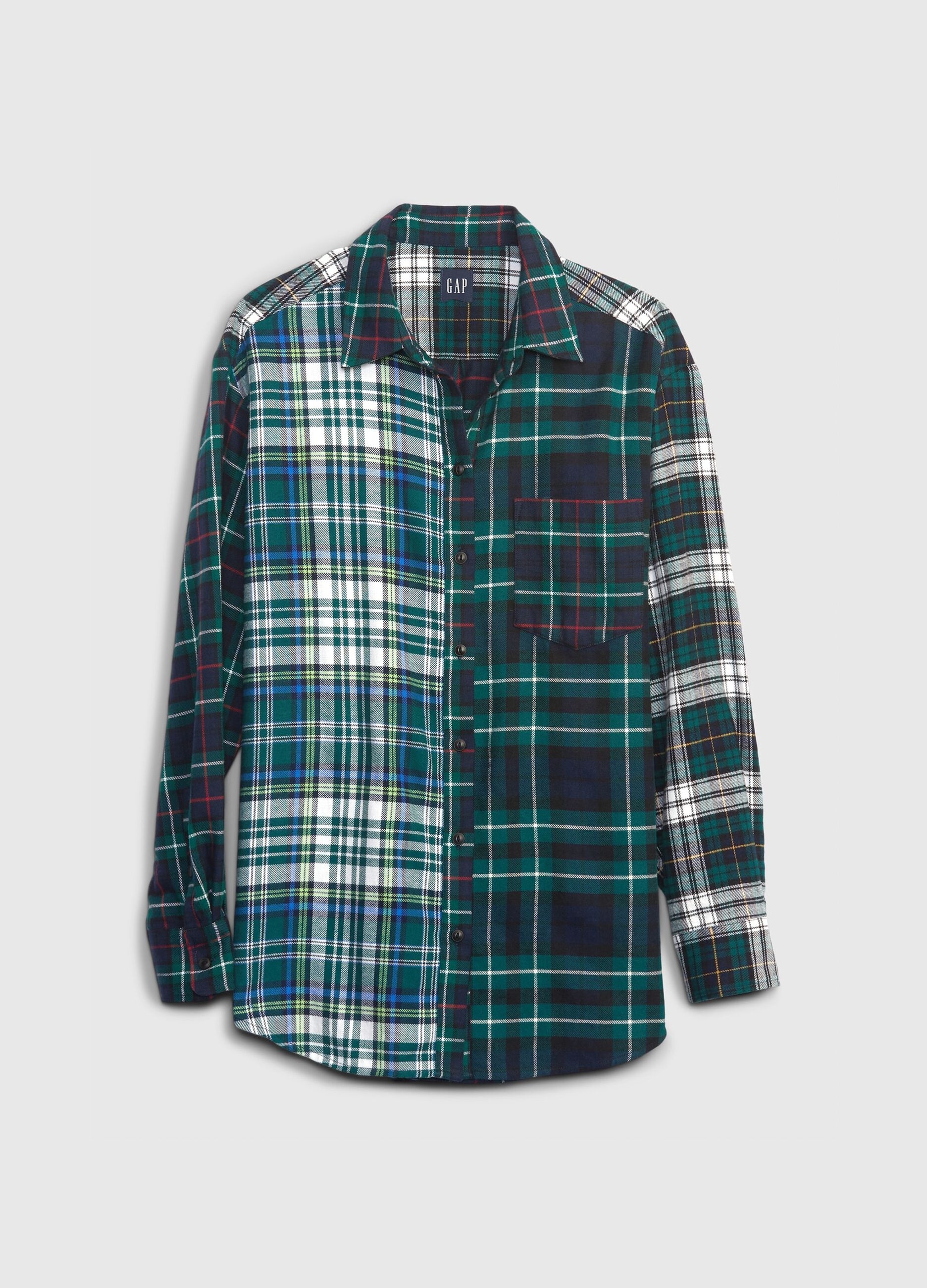 Camicia in flanella fantasia check