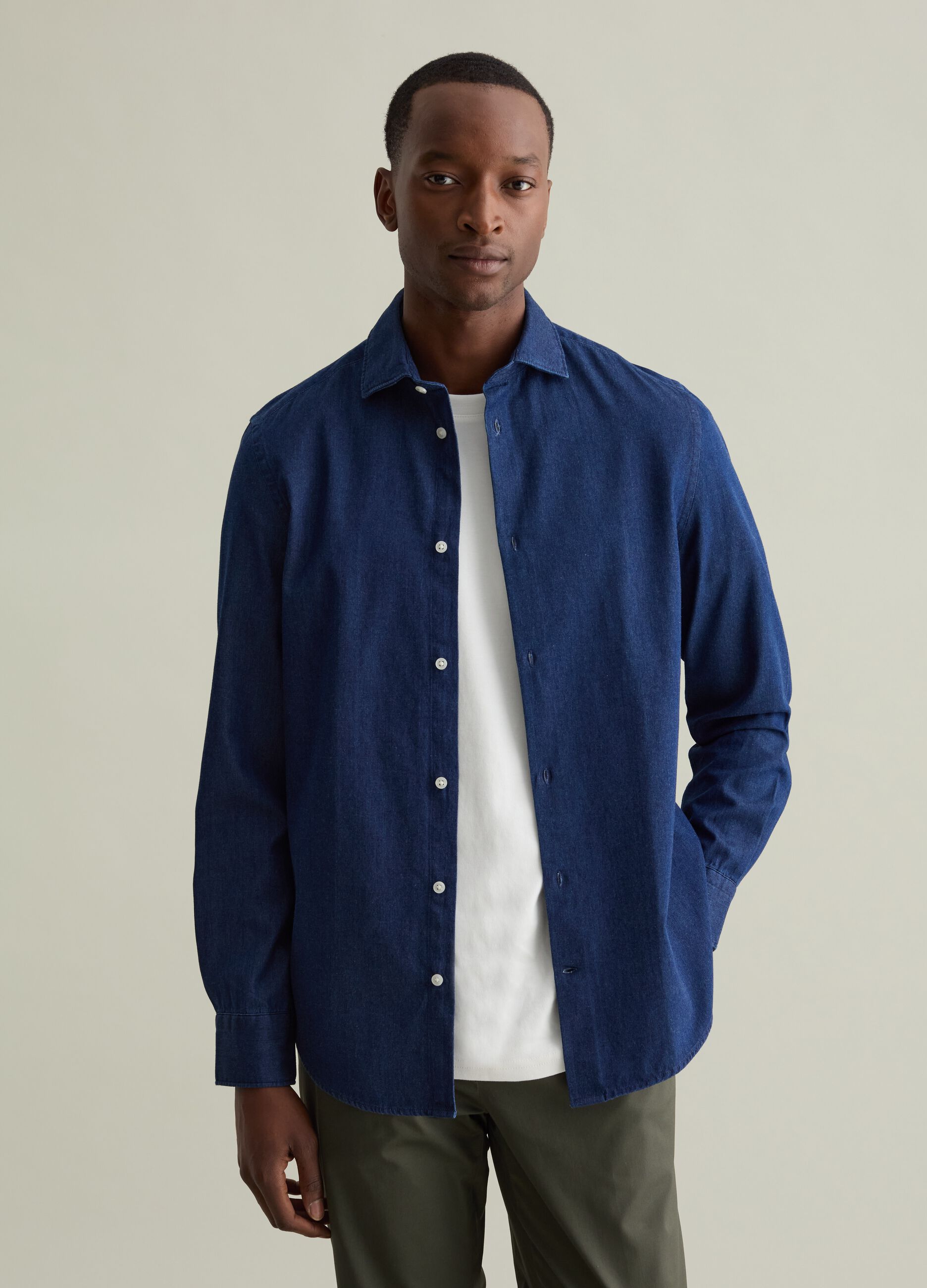 Camicia regular fit in denim