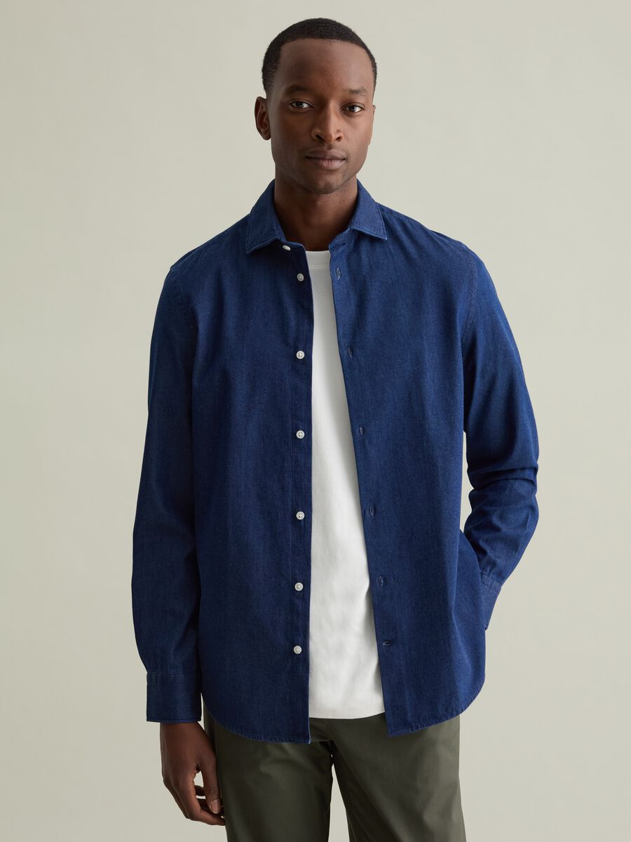 Regular-fit denim shirt_0