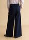 Blue stretch cotton wide leg trousers_2