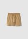 Beige pure cotton shorts for children with a regular fit_0