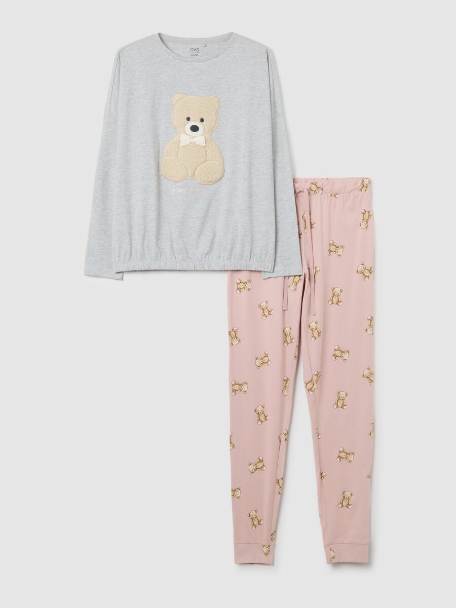 Pigiama in cotone multicolor regular fit con stampa_4