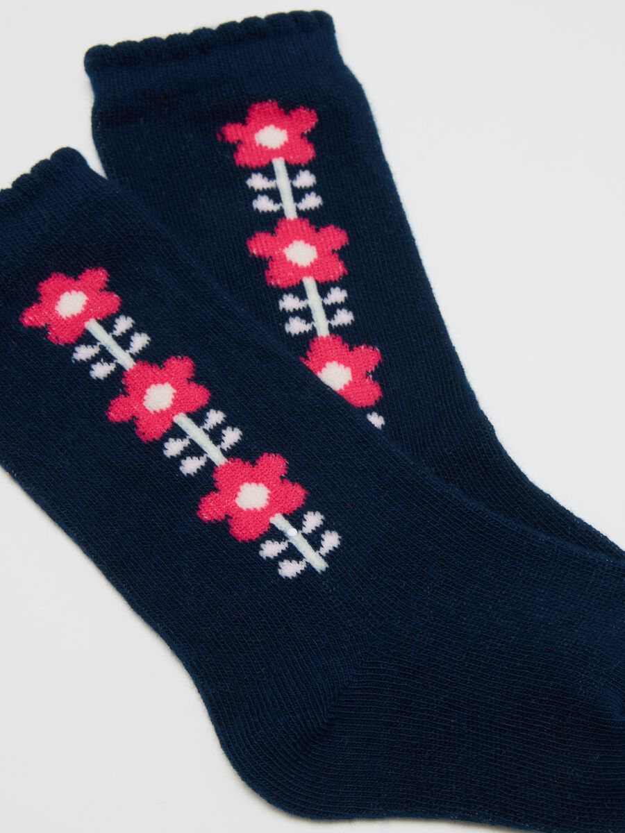 Infant cotton blend socks tripack in multicolour_2