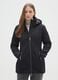 Black padded jacket regular fit with zip and hood_1