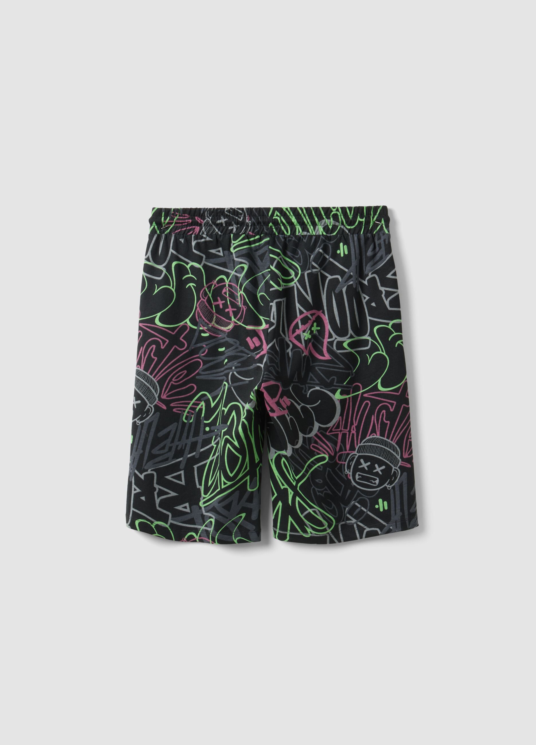 Multicolour pure cotton shorts for boys, regular fit