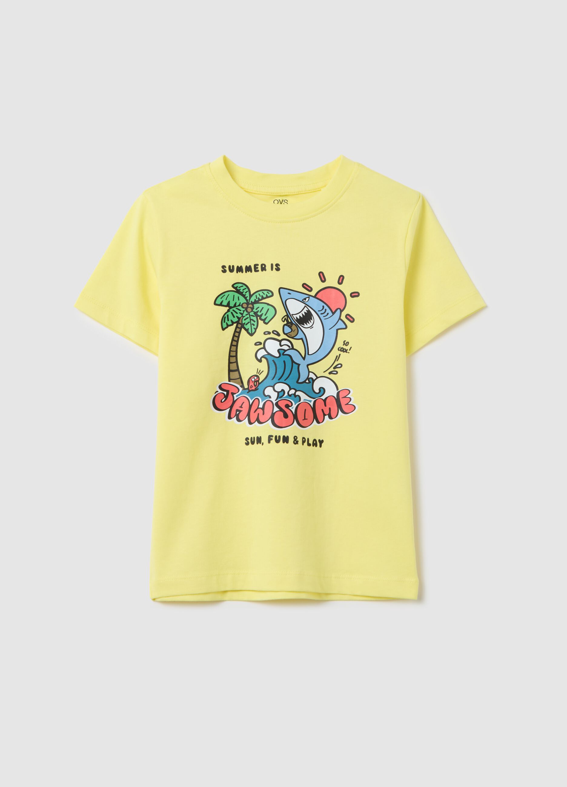 Cotton T-shirt with print