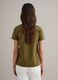 Green pure cotton crew-neck T-shirt, regular fit_3