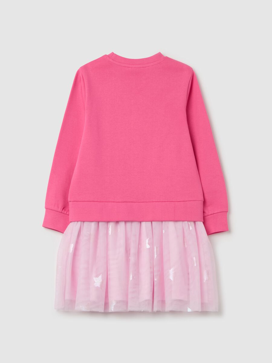 Dress with tulle skirt and Minnie Mouse print_1
