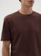 Brown pure cotton T-shirt with relaxed fit_3