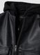 Black padded hooded zip-up jacket for boys_1