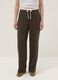 Green jogger trousers with regular fit and elastic waist_1