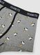 Grey marl organic stretch cotton boxer shorts with Peanuts print_2