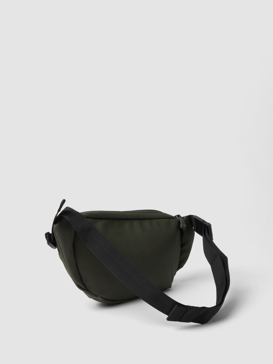 Marsupio verde con tasche zip e cintura regolabile idrorepellente_1