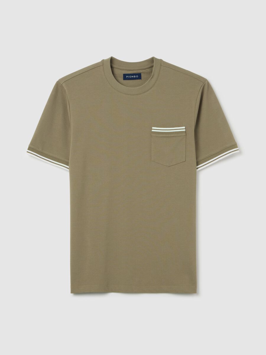 T-shirt with striped details and pocket_4