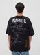 Black 100% Cotton Naruto Print T-Shirt_3