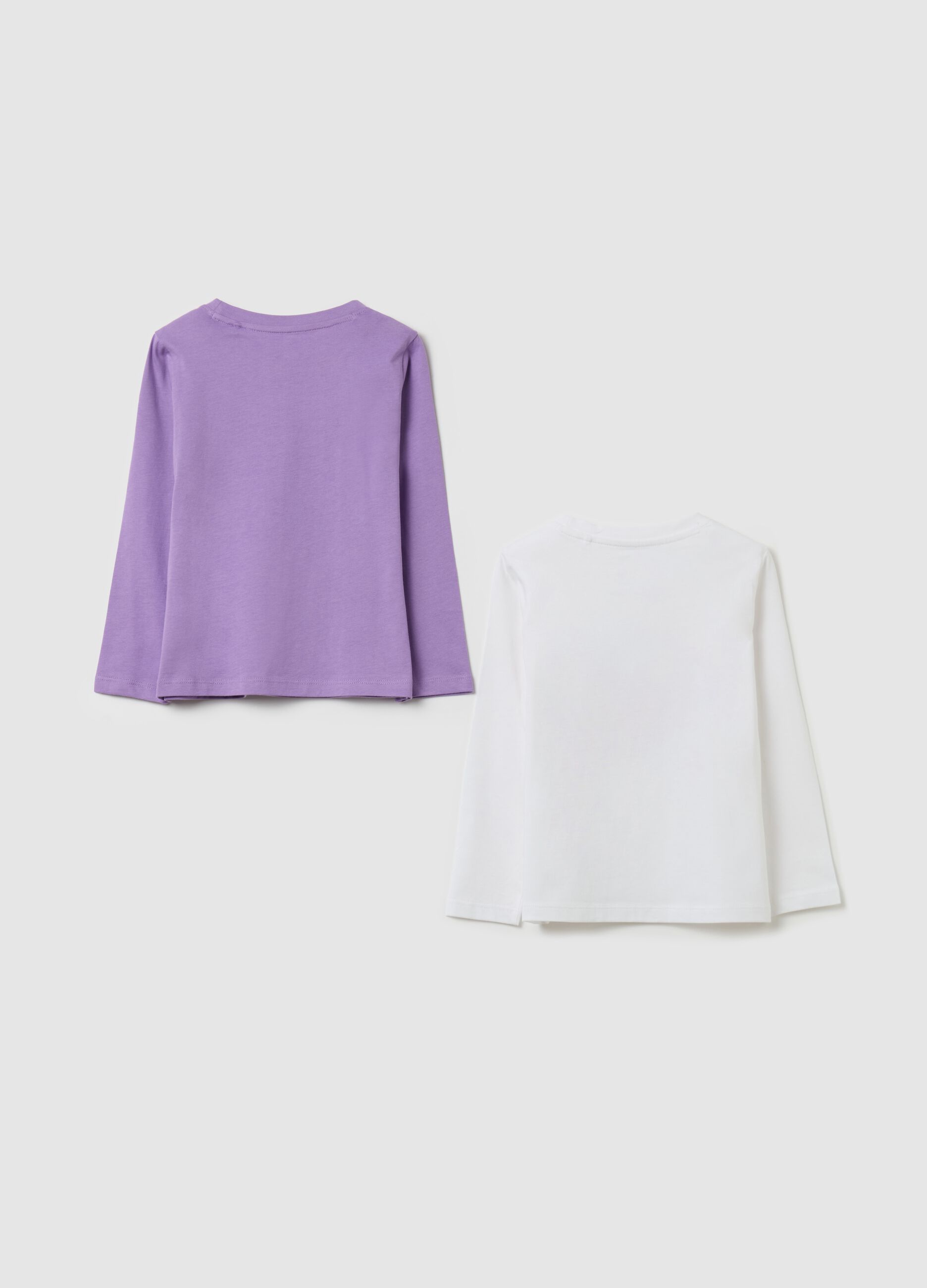 Two-pack long-sleeved T-shirt with print