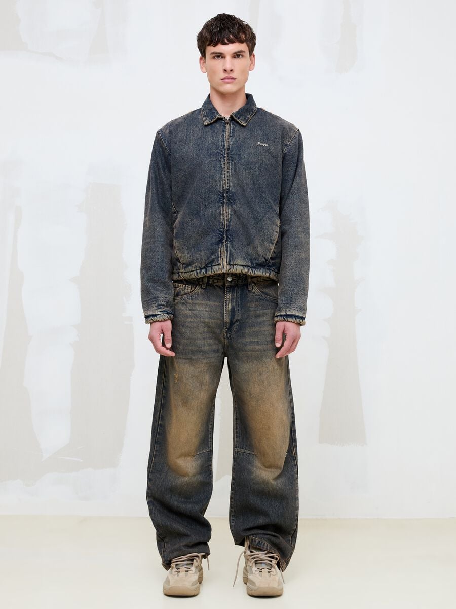 Wide Leg Denim Vintage Dark Blue_3