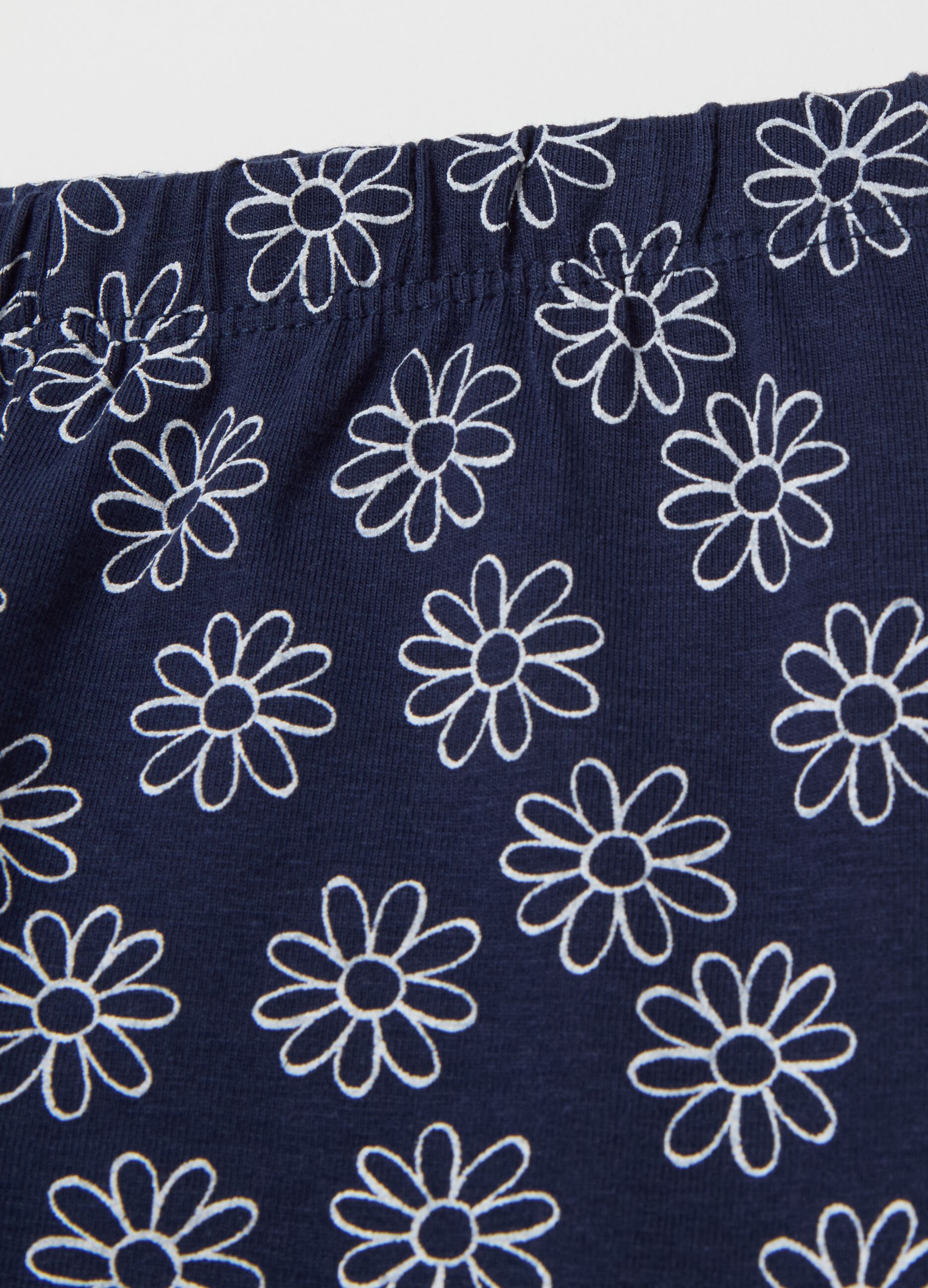Printed stretch cotton leggings