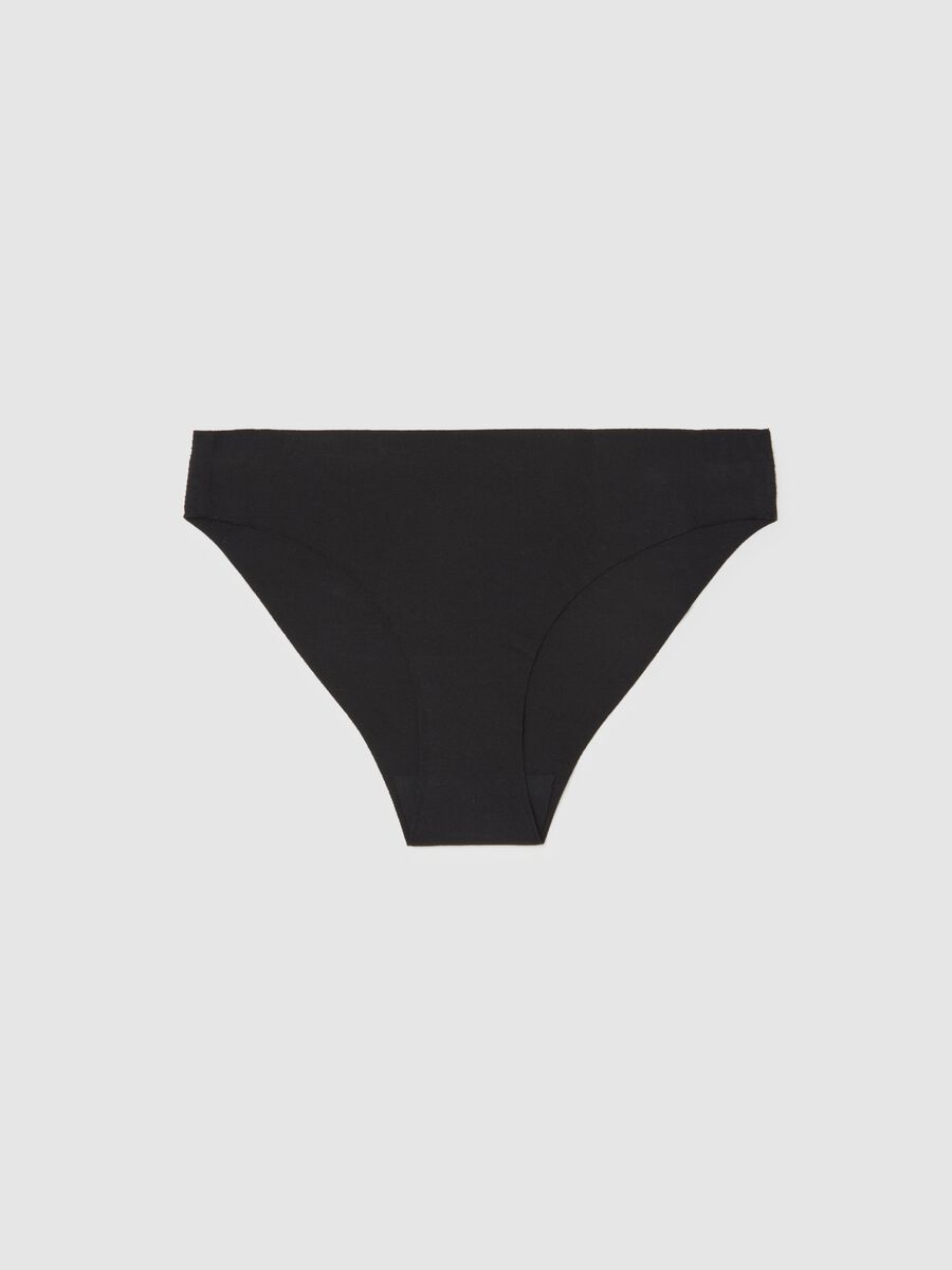 Black Cotton Regular Fit Briefs_4