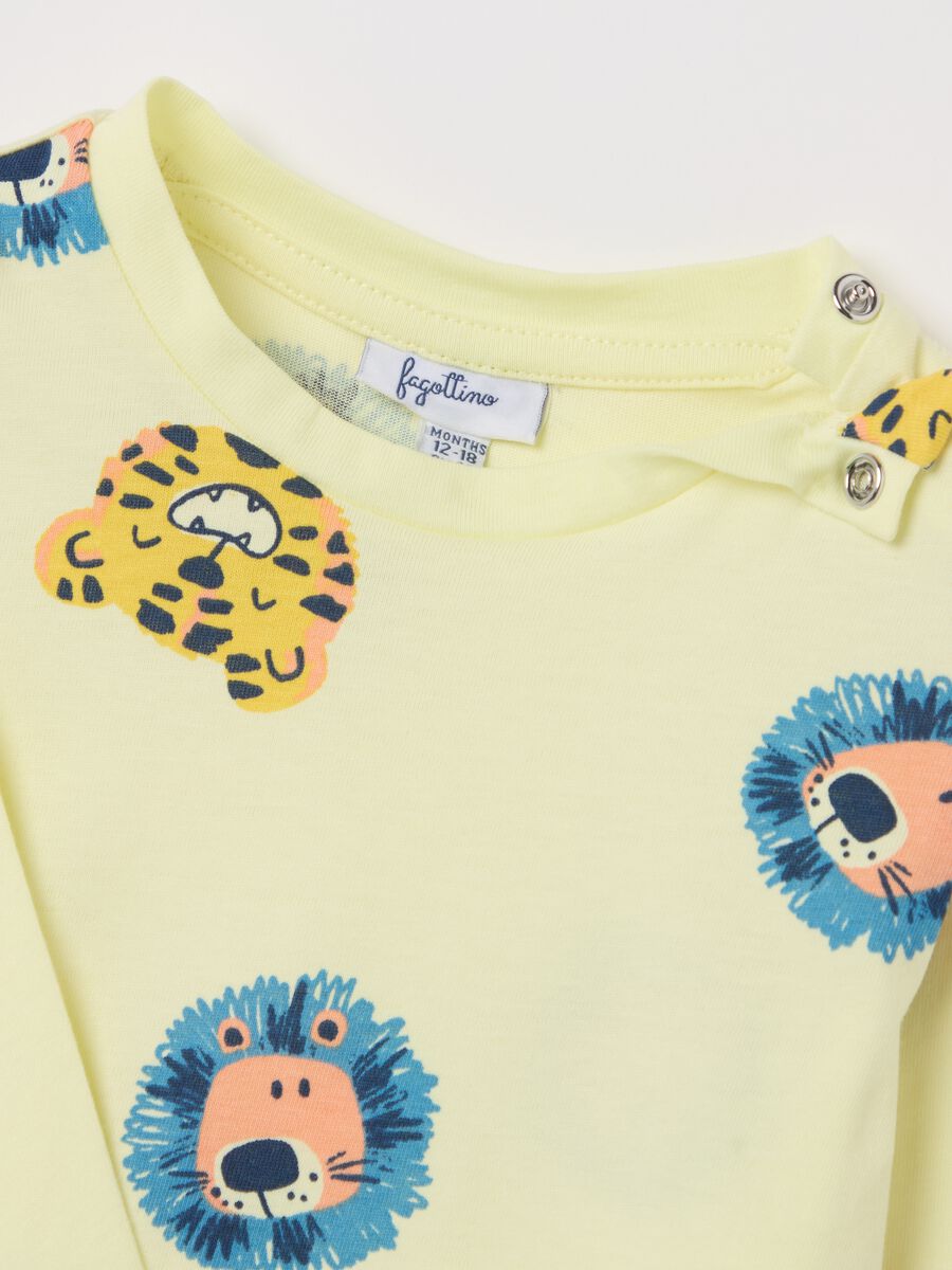 Long-sleeved T-shirt with savannah animals print_2