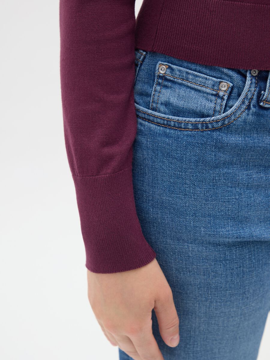 Purple Crew Neck Pullover_3