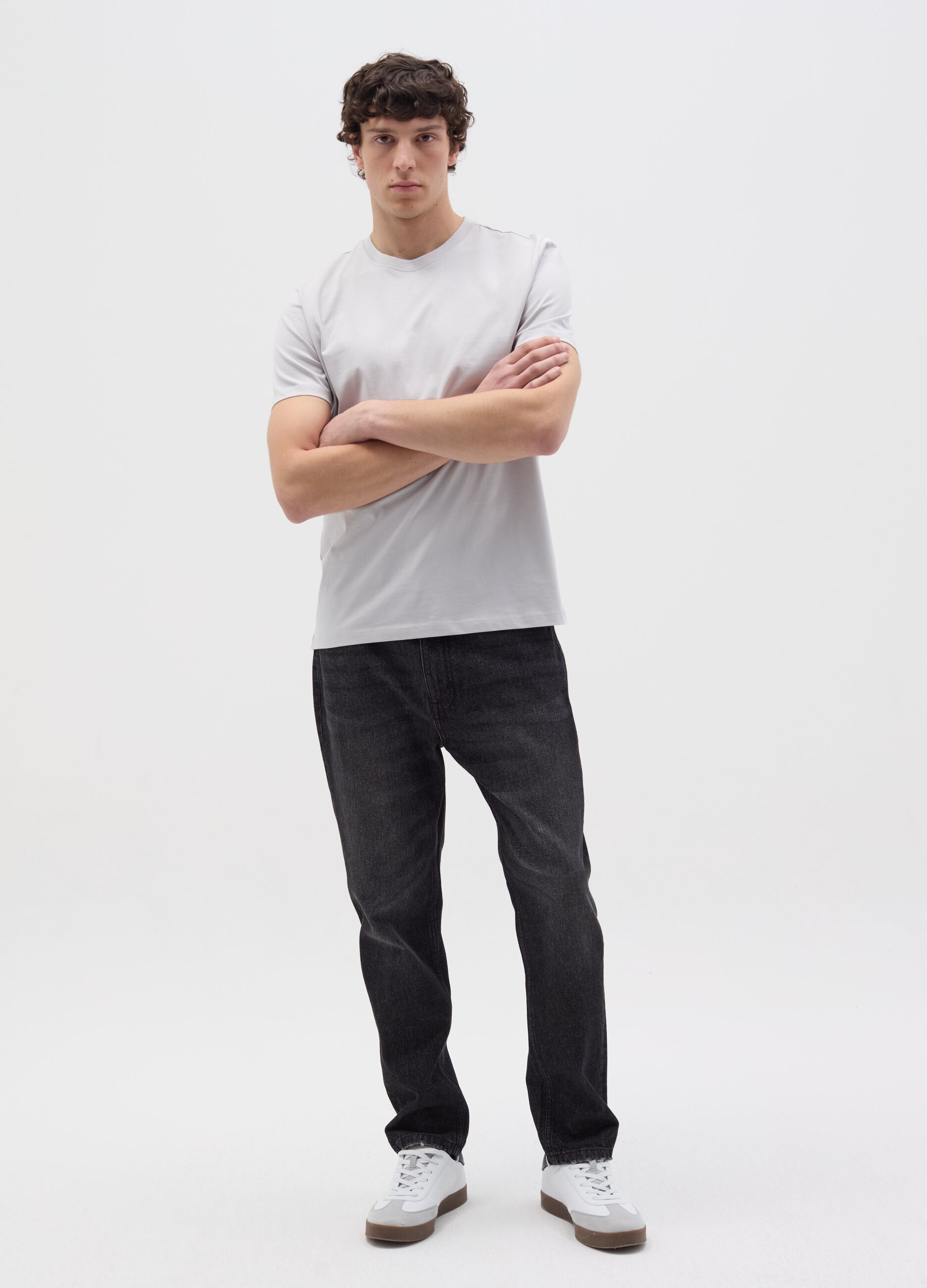 Organic cotton T-shirt with round neck