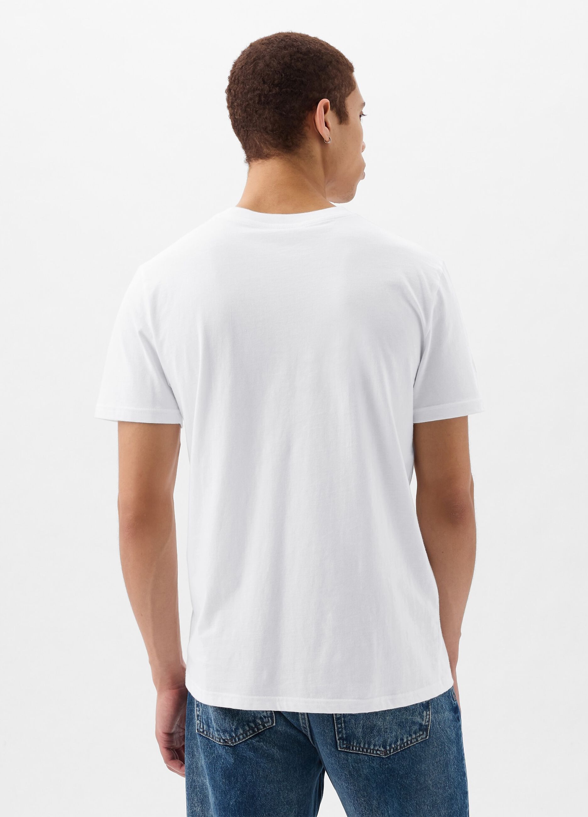 Cotton T-shirt with pocket and logo patch
