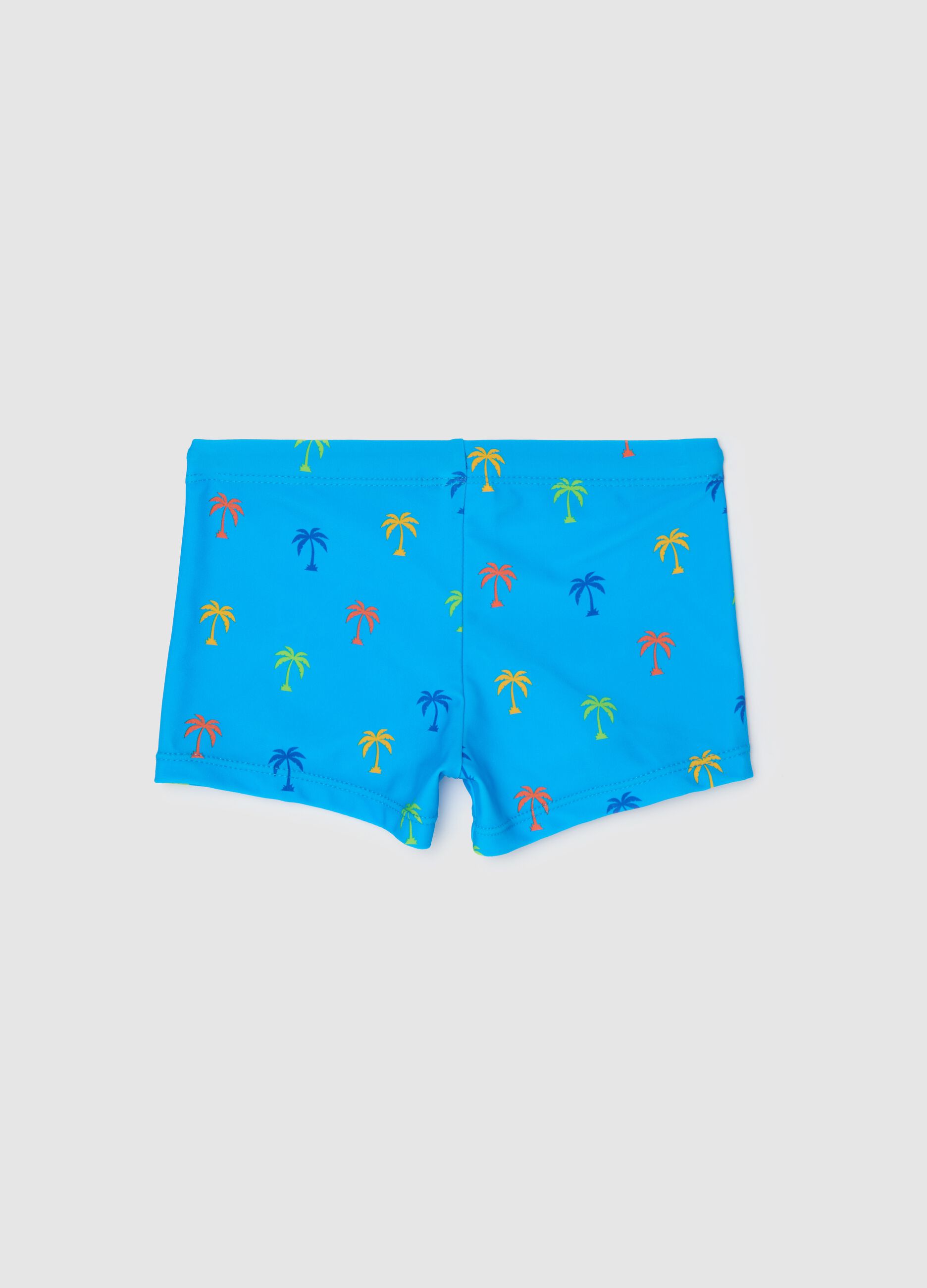 Costume slip da bambino in tessuto elasticizzato azzurro