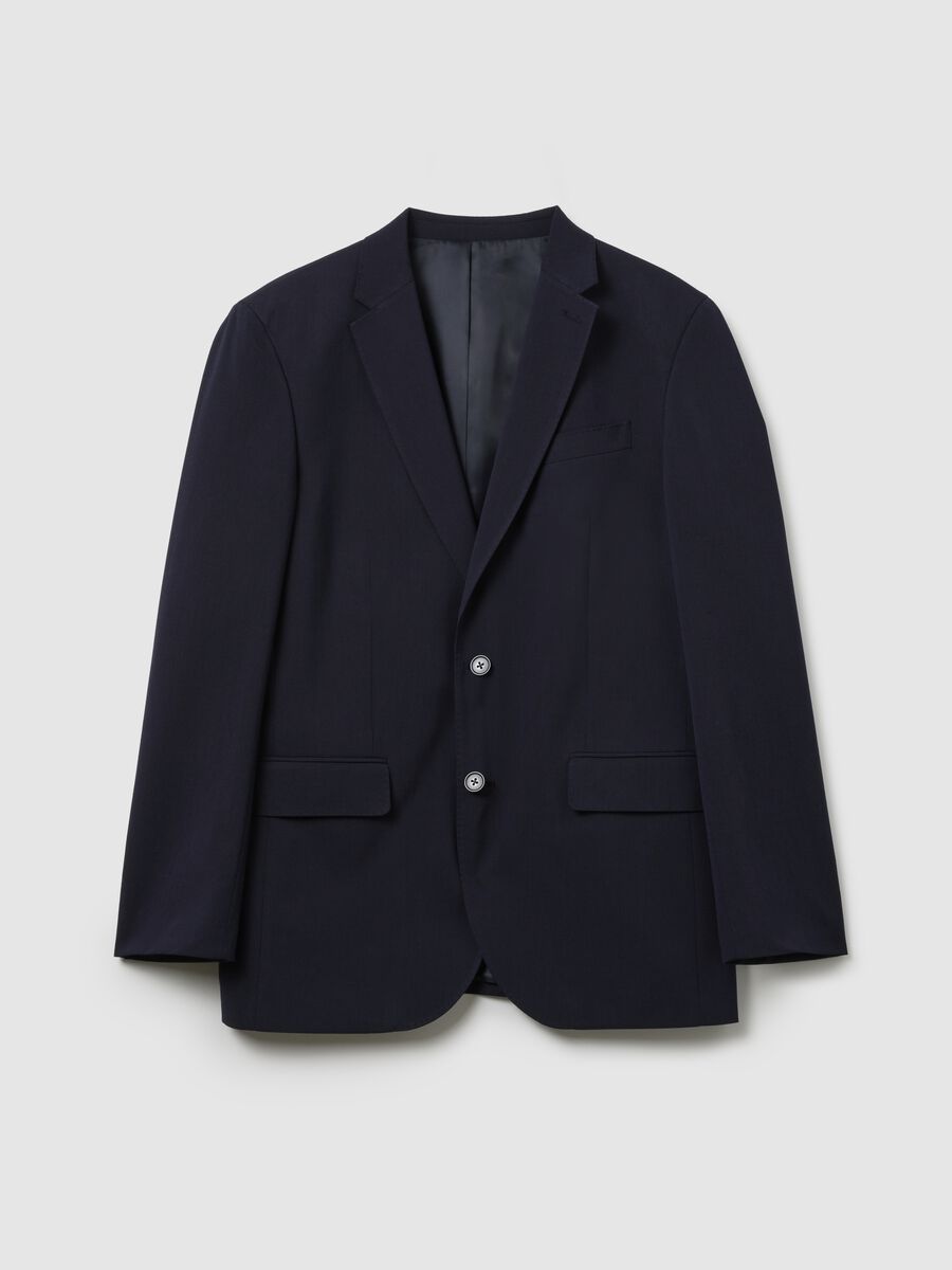 Regular fit blue blazer with buttons_4