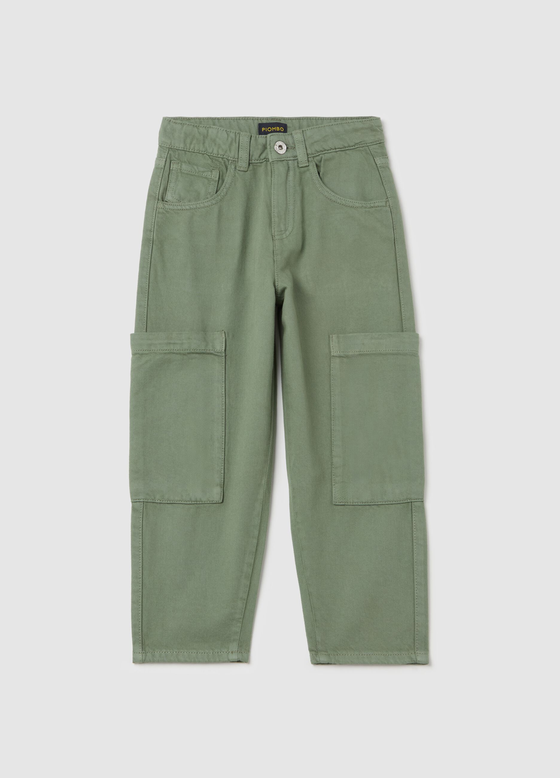 Cargo jeans in cotton